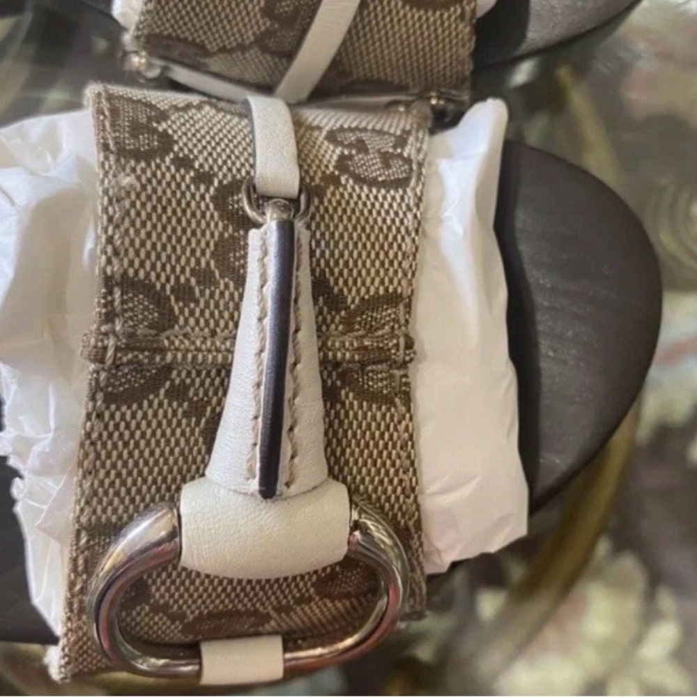 Gucci Monogram Brown Slide Sandals - Picture 5 of 6